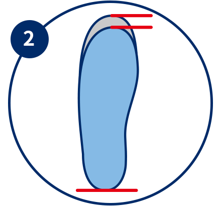 大きさの差異を確認
