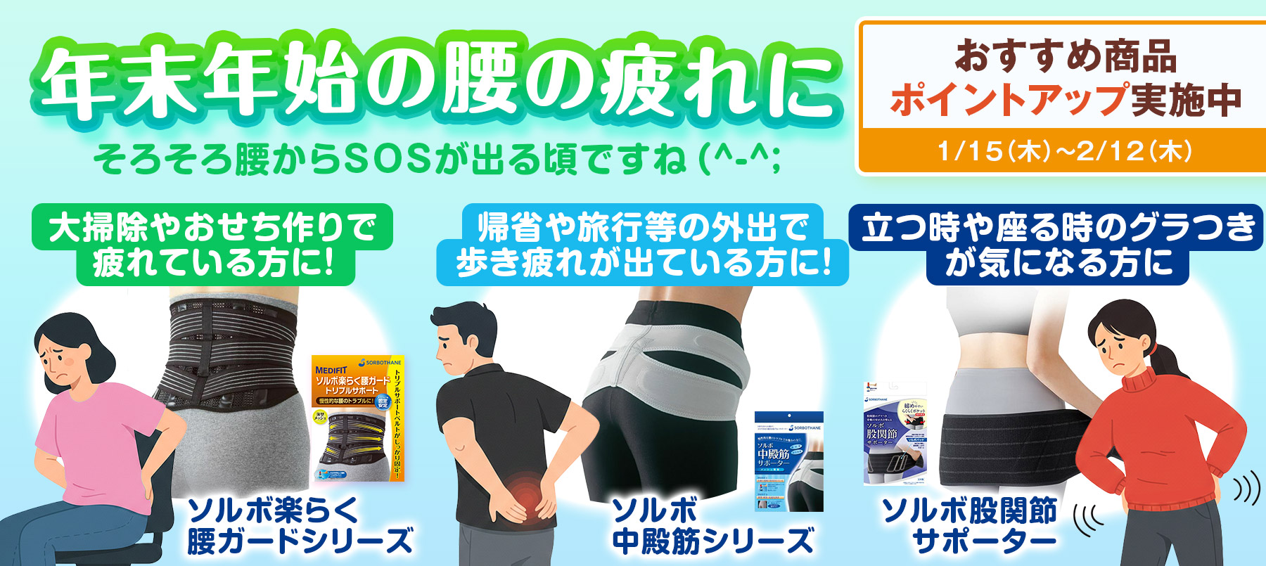 ソルボ腰サポーター