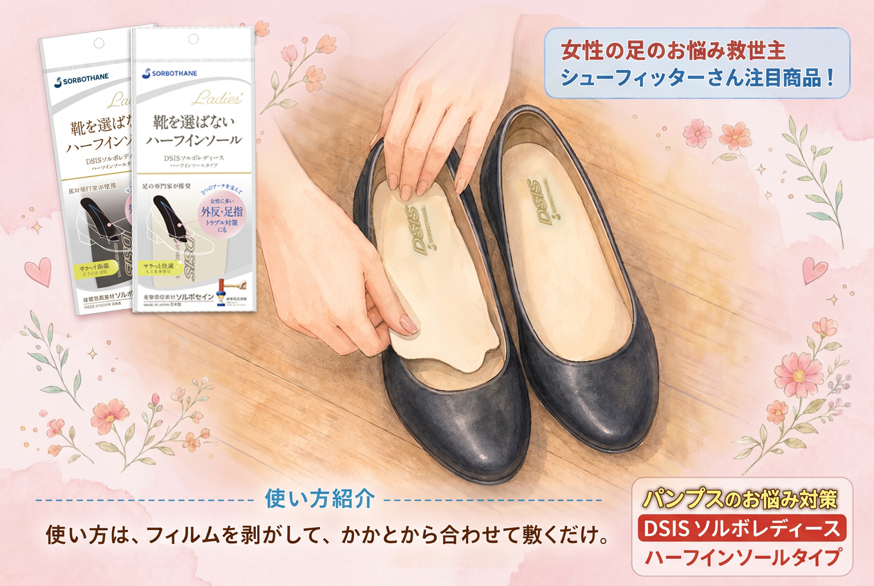 外反母趾 パンプス インソール 足の横アーチ 開張足 DSISソルボ