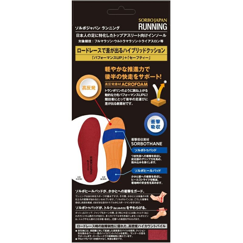ランニングシューズ用インソール|ソルボジャパン ランニング